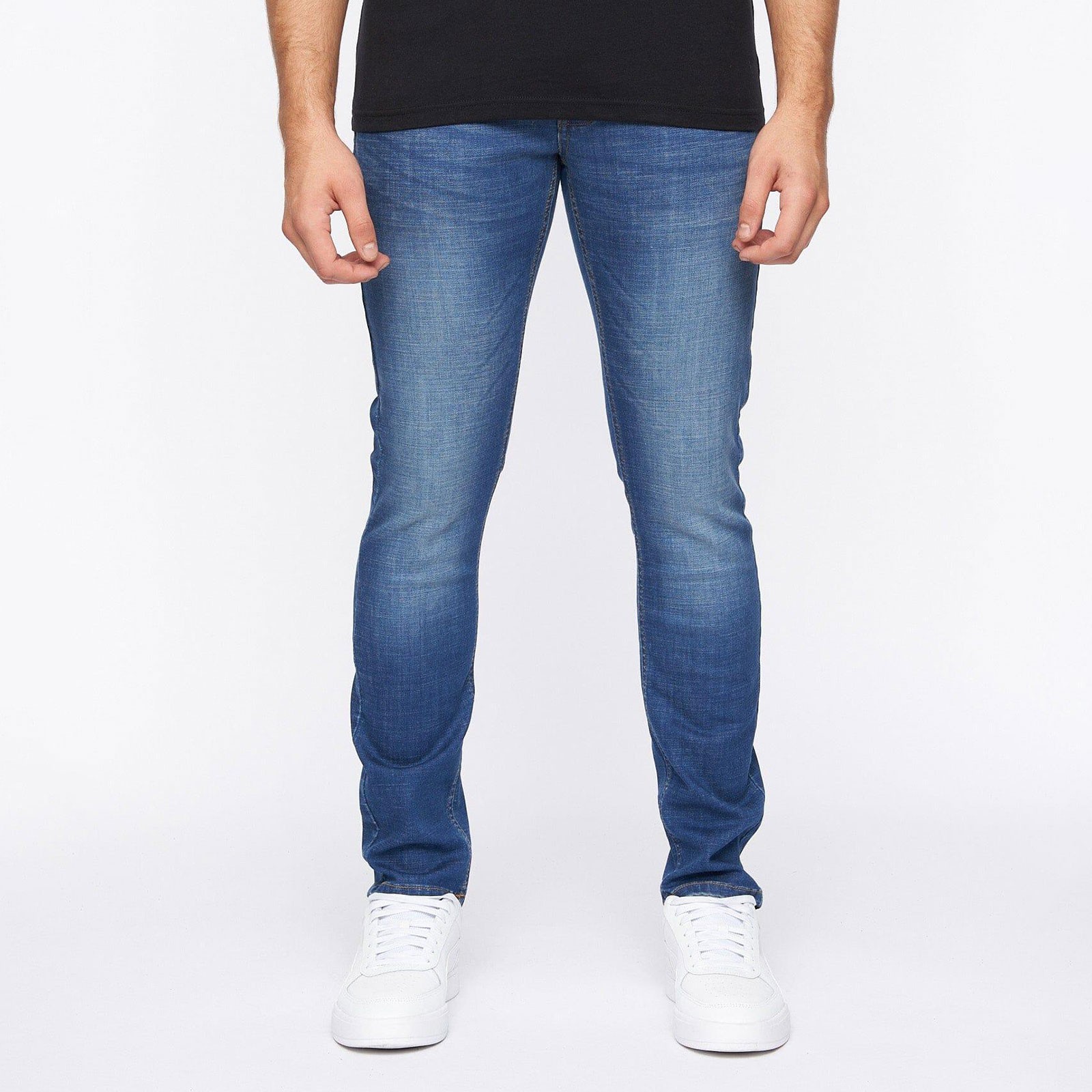 Duck And Cover Doves Mens Designer Fashion Smart Jeans Blue (Slim Fit)