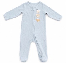 Pijama para dormir Carter’s 6M azul tejido gofre patas de animal vaca cabra cerdo