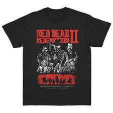 Retro Red Dead Redemption T-Shirt Rockstar Game Bootleg Unisex Tee S-5XL