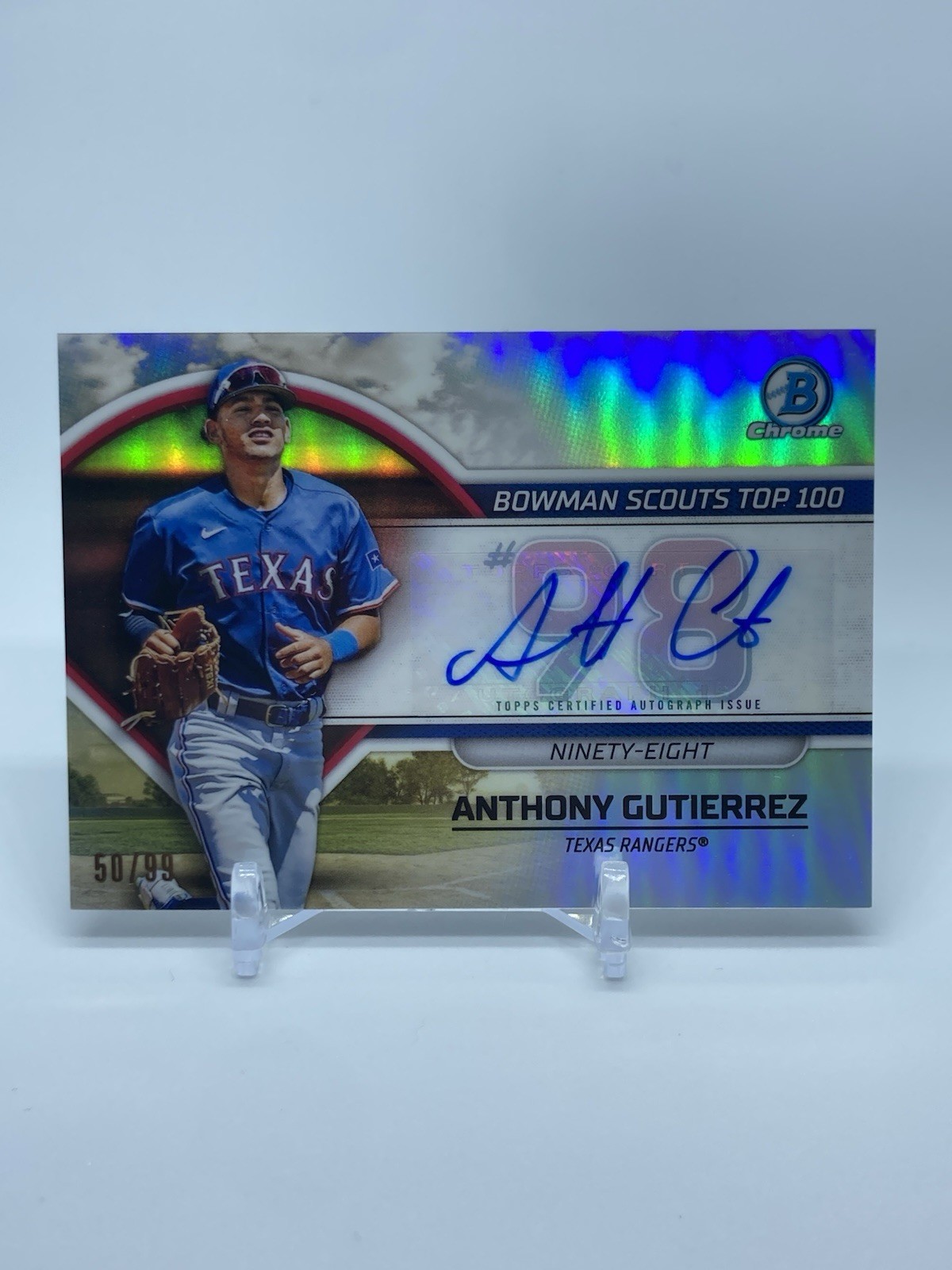 2023 Bowman Scouts Top 100 Auto Anthony Gutierrez BTP-98 /99