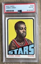 1972 TOPPS Basketbal #229 James Jones PSA 6