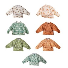 Long Sleeve Baby Bib for 1-3 Years Toddlers Feeding Apron Bib