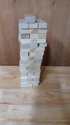 Jenga Blocks LOT of 52, authentic wood item, excellent condition, 2 blocks short