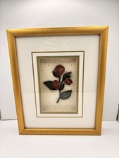 Red Roses Shadow Box Resin Sculpture Art By Michelle Jamara 9 X 11”