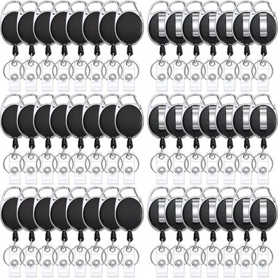 Heavy Duty Retractable Badge Reels Batch ID Badge Holder Retractable Clip Bulk C