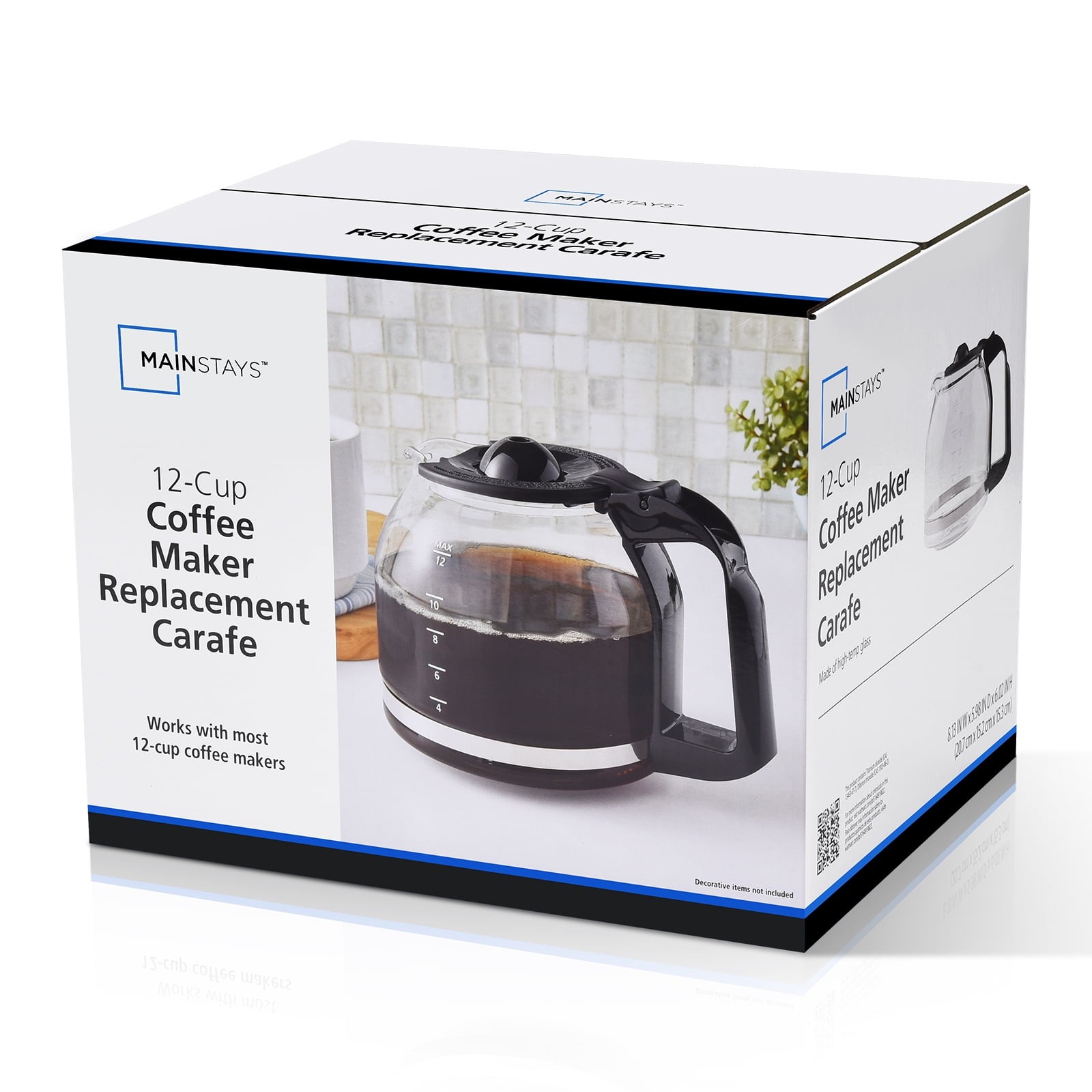 High quality 12 Cup Glass Replacement Carafe Free shipping