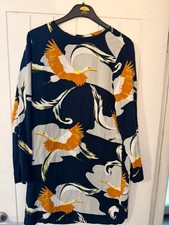 H&M Bird Print Shift Dress UK 8 (box 1)