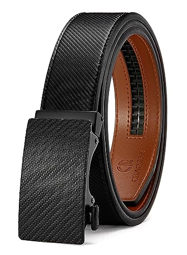 Men’s Adjustable Leather Ratchet Belt 42