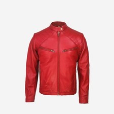 Handmade Michael Jackson Beat it "MJ Beat it" Mens Real Leather Jacket