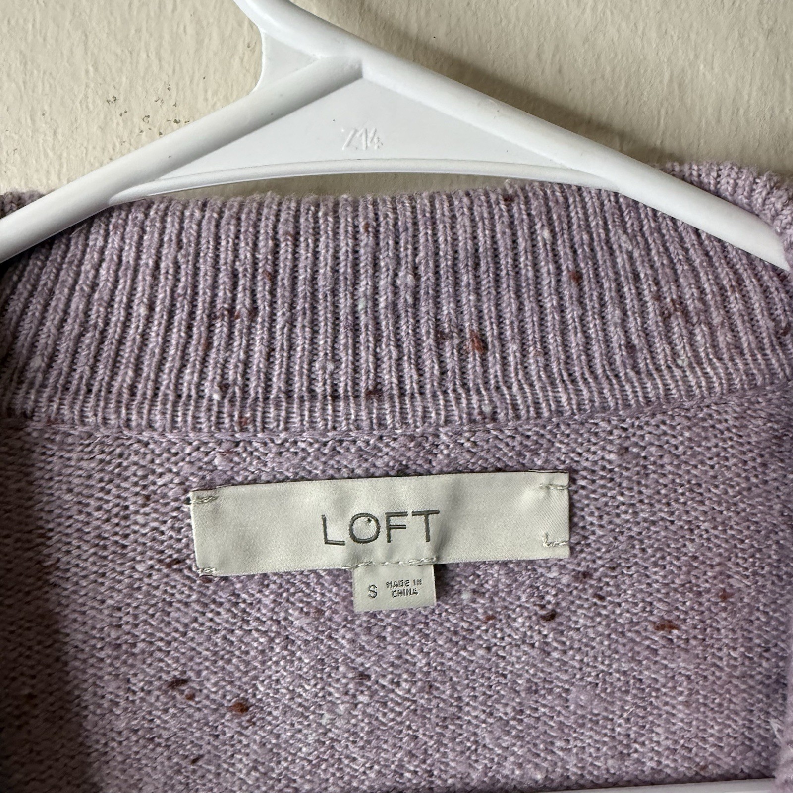 Loft Purple Textured Pullover Collared Sweater Pr… - image 3