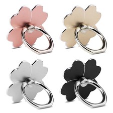 4pc-Cell Phone Ring Stand,Cell Holder Flower,360 Colorful Style A