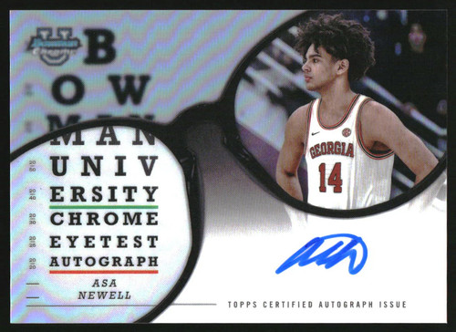 2024-25 Bowman University Chrome Eye Test Autographs #ETA-AN Asa Newell Auto