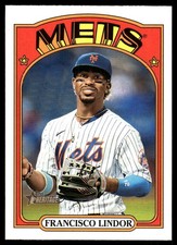 Francisco Lindor 2021 Topps Heritage #501 New York Mets FREE SHIP AutographDen