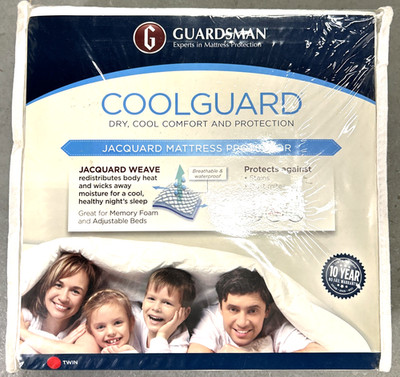 Guardsman Mattress Protector Size Twin Coolguard Jacquard