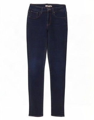 Levi's Damen 721 High Rise Skinny Jeans W25 L30 Navy Blau Baumwolle ND07