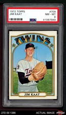 1972 Topps #709 Jim Kaat Twins HOF PSA 8 - NM/MT