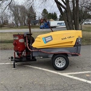 Marco Sandblaster with Atlas Copco XAS 185 CD7 Air Compressor Trailer System