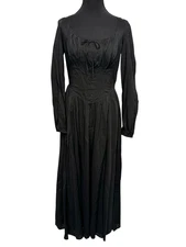 Reformation Oria Long Sleeve Midi Dress Size 8 Black NWT