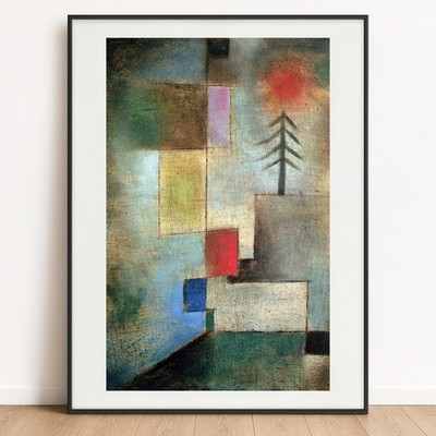 Paul Klee Druck - Kleines Bild von Tannenbäumen, 1922, Fine Art Poster, Wandbild