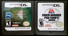 NINTENDO DS Lot PIRATES CARIBBEAN : DEAD MAN'S CHEST & TIGER WOODS PGA TOUR 2005