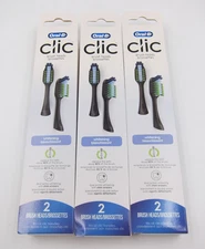 Oral-B Clic Brush Heads Toothbrush Refills 2 Packs (3 LOT) NEW SEALED