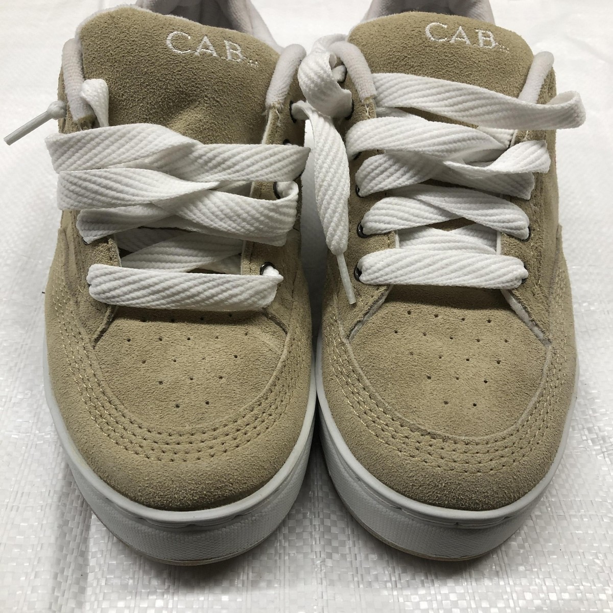 Vintage Vans CAB4 Steve Caballero Shoes Mens Size 8 Beige Suede 