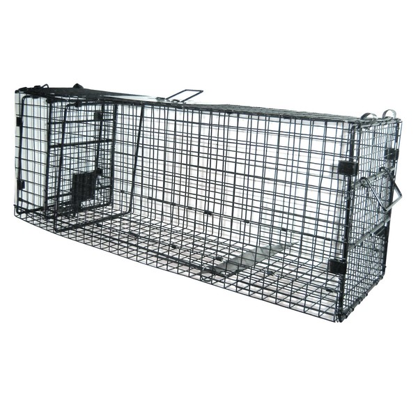 Tierfalle Lebendfalle Falle KäFig FüR Katze WaschbäR Marder Usw. 81X28X32 Cm-image