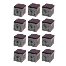 One Dozen Plum Purple Silver Cup Pool Cue Chalk