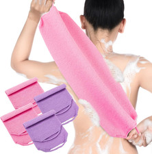 Exfoliating Back Scrubber with Handles 4 Pack Nylon Back Exfoliator ...