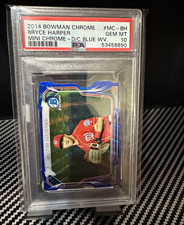 2014 Bowman Chrome Mini Chrome Bryce Harper #MC-BH Blue D/C Wave /99 PSA 10