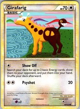 Girafarig 64/123 Common HeartGold SoulSilver LP on eBay