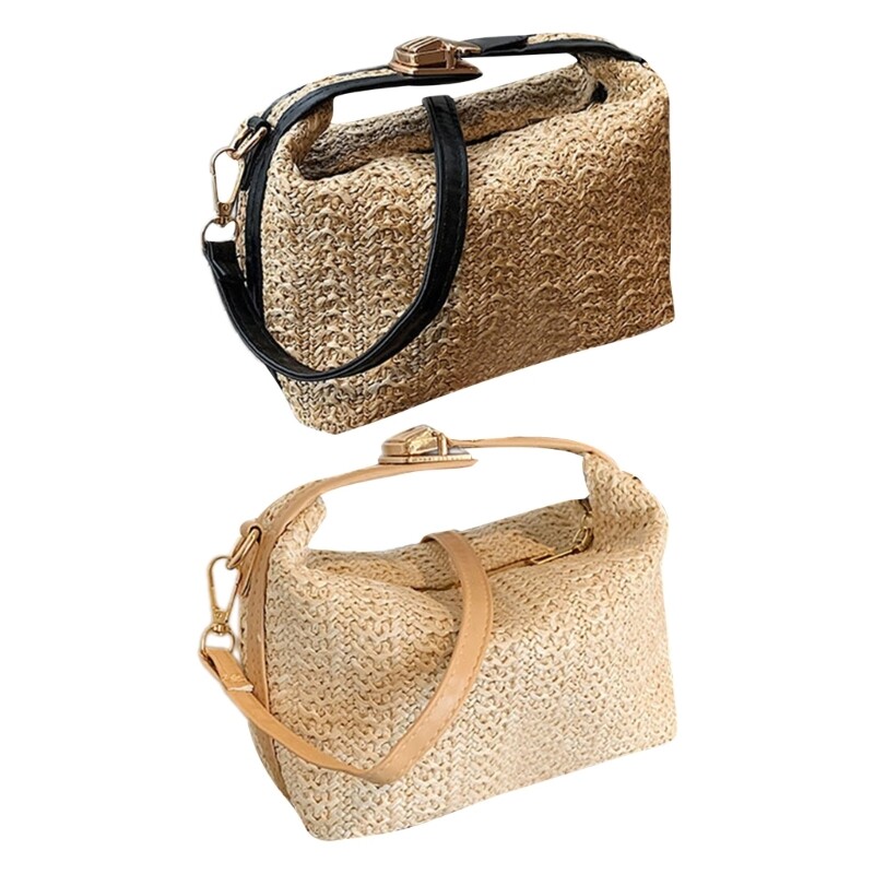 Delicate Beach Bag Handbag Woven Straw Versatile Crossbody Purse Shoulder Bag