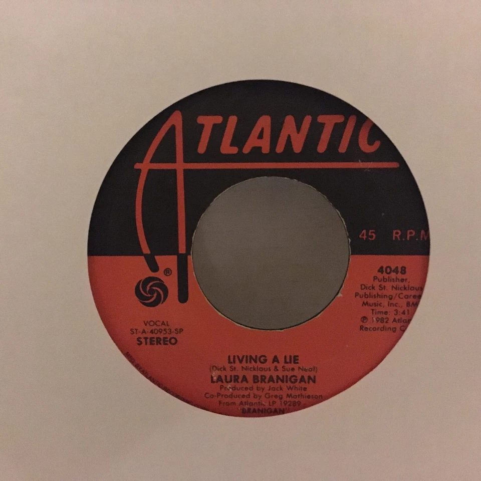 Laura Branigan Gloria / Living A Lie Record 45 RPM Vinyl VG - Image 2 of 2