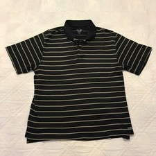 Champion Golf Duo Dry Black striped Polo shirt Large
