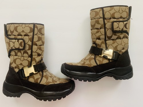 Coach Boots Sharron Signature Monogram 