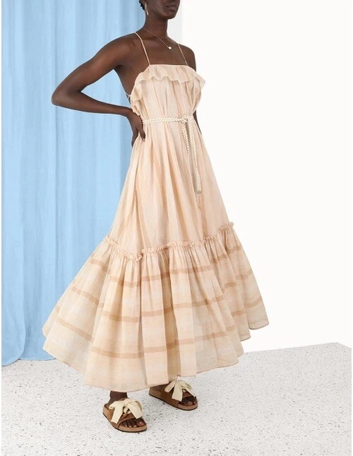 Beige boho deals maxi dress