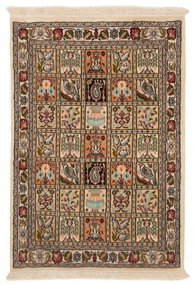 Moud Handgeknüpfter Orientteppich 88x61 cm-Fine,Orient,Carpet,Rug,Beige