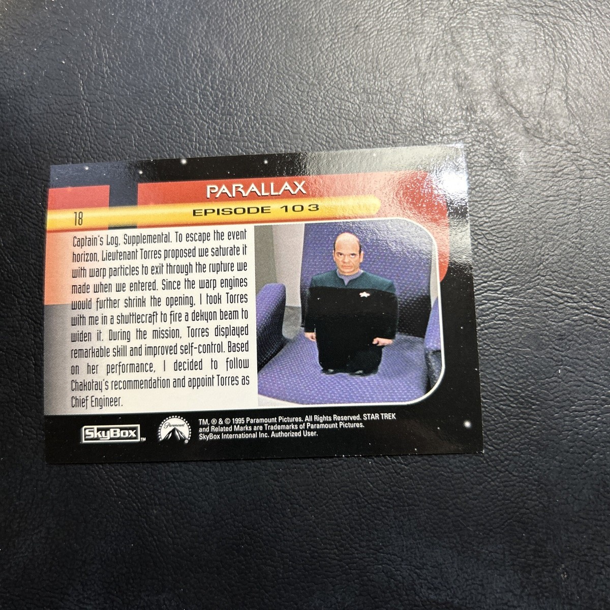B6s Star Trek Voyager Series 2 Two 1995 Skybox #18 Uss The Doctor Parallax  | eBay