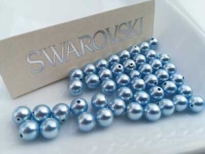 Crystal Pearls 5810 in 3 6 8 9 10 12 mm Crystal Light Blue Pearl (297) 