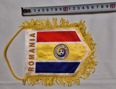 FANION WIMPEL PENNANT ancien FEDERATIA ROMANA DE FOTBAL ROUMANIE