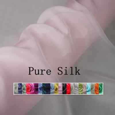 Natural Silk Chiffon 55'' By Yard Soft Scarf Lining Mulberry Chiffon Silk Fabric