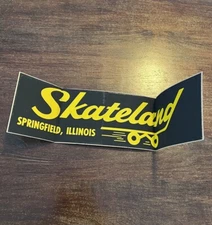 Vintage Skateland North Springfield IL Roller Rink Sticker Illinois Decal Label