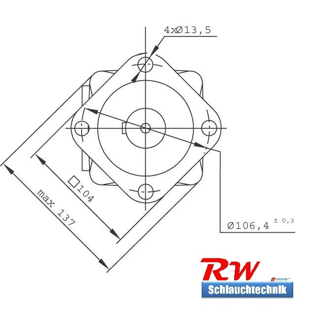 Hydraulikmotor Ölmotor Orbitalmotor SMS 250 250 ccm, ähnlich OMS 250 - Bild 3 von 4