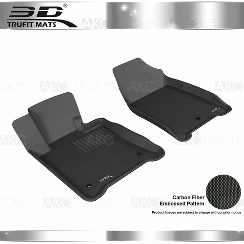 Fit 20092014 Acura TL All Weather Floor Mat Front Set Kagu Black eBay