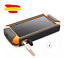 miniatura 1  - Power Bank Bateria Portatil Solar Resistente al Agua 30000 mAh con Mechero y LED