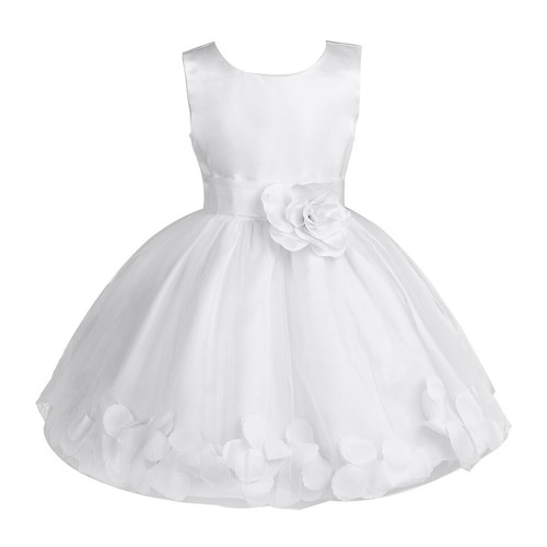 Kids Flower Girls Dress Bowknot Wedding Baptism Christening Tutu Dresses Gown - Picture 12 of 132