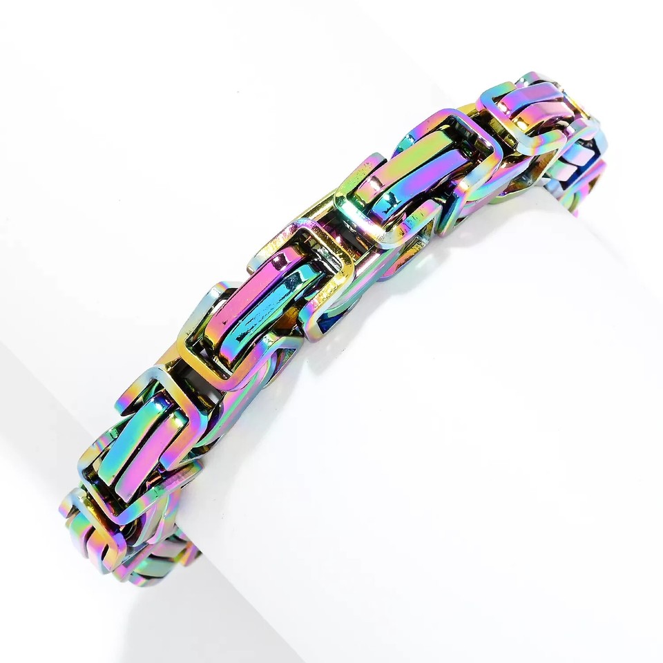 Invicta Men's Stainless Steel Curb Chain Bracelet - 11mm Width, 9 Inch Length - View #6