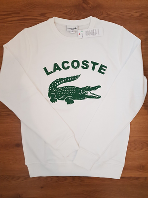 Lacoste Crocodile Logo Sweatshirt White | eBay