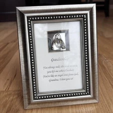 Grandmother Clear Expression Handbag Pewter Finish Frame Curio 6.5"x5"x1.5"