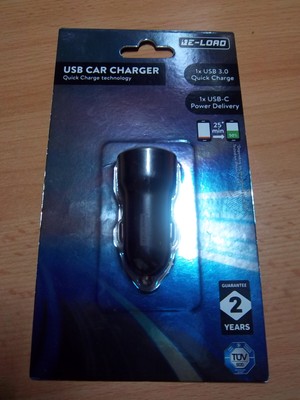 USB Car Charger Zigarettenanzünder Lade-Stecker 12/24 V USB 3.0 + USB-C